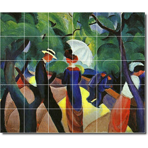 august macke abstract painting ceramic tile mural p05605