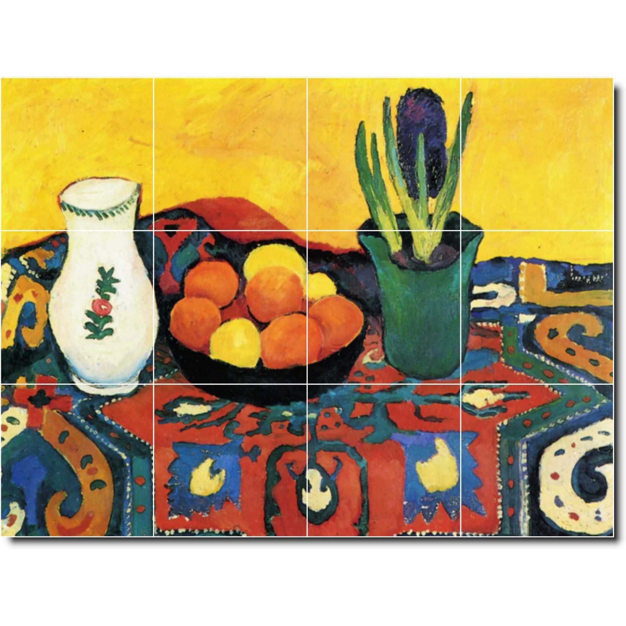 august macke abstract painting ceramic tile mural p05609