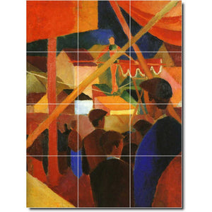 august macke abstract painting ceramic tile mural p05614