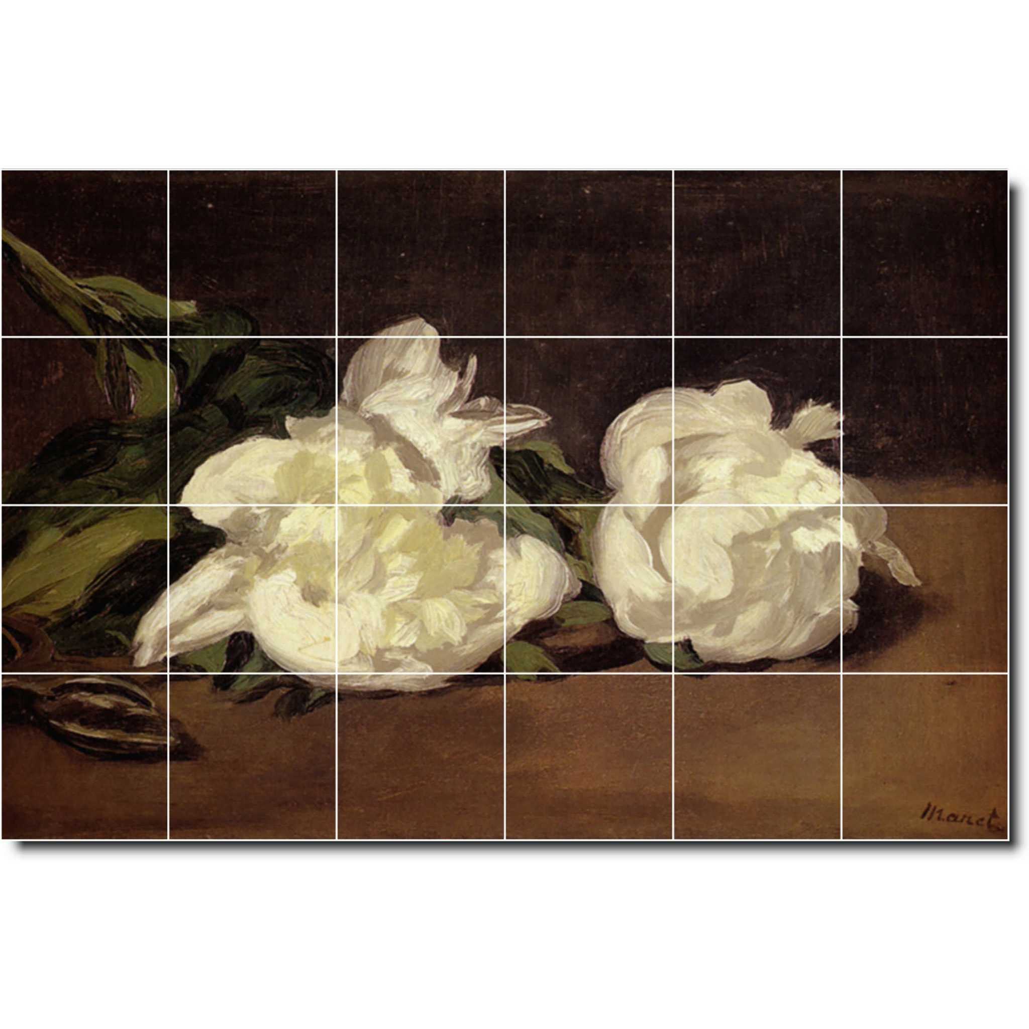 edouard manet flower painting ceramic tile mural p05631