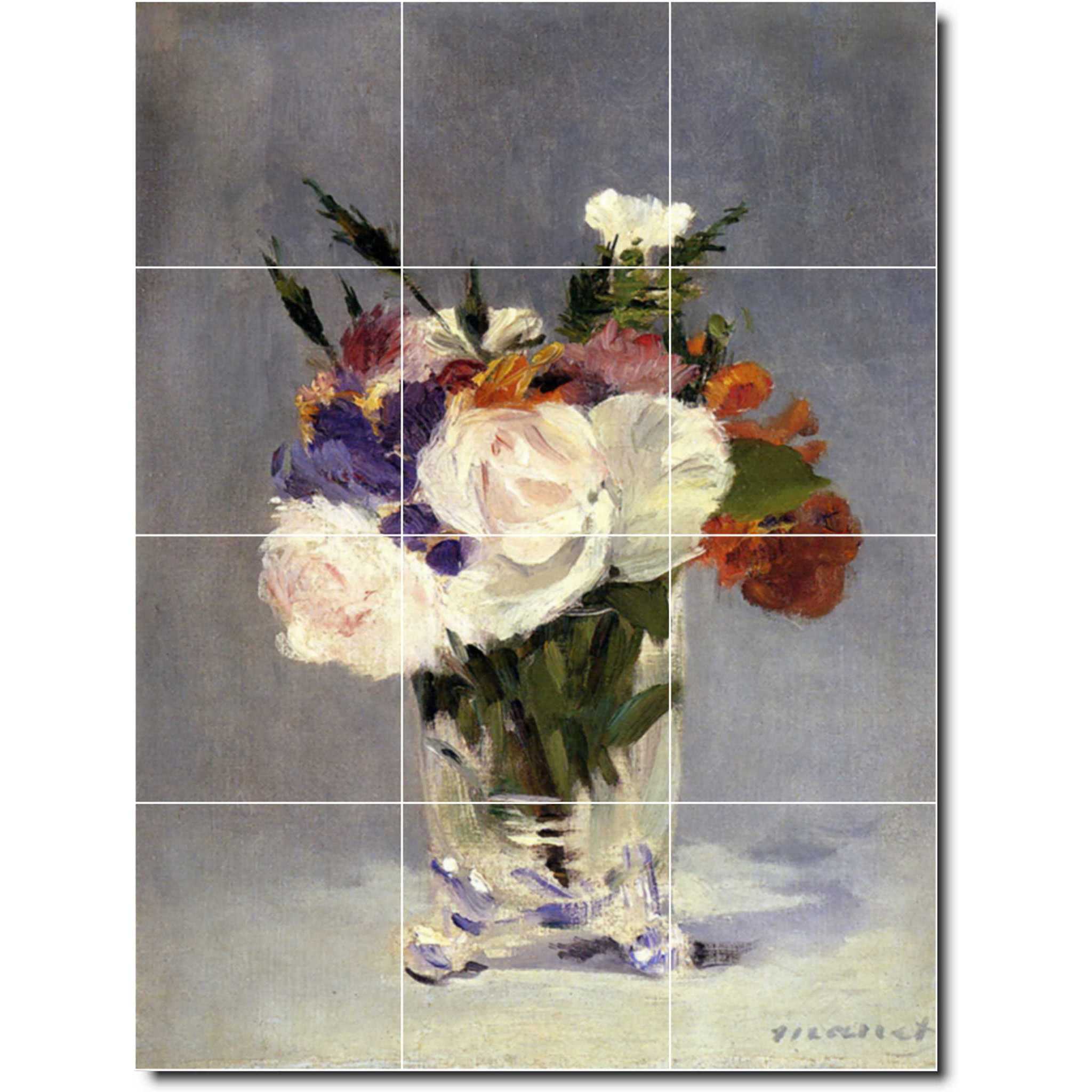 edouard manet flower painting ceramic tile mural p05640