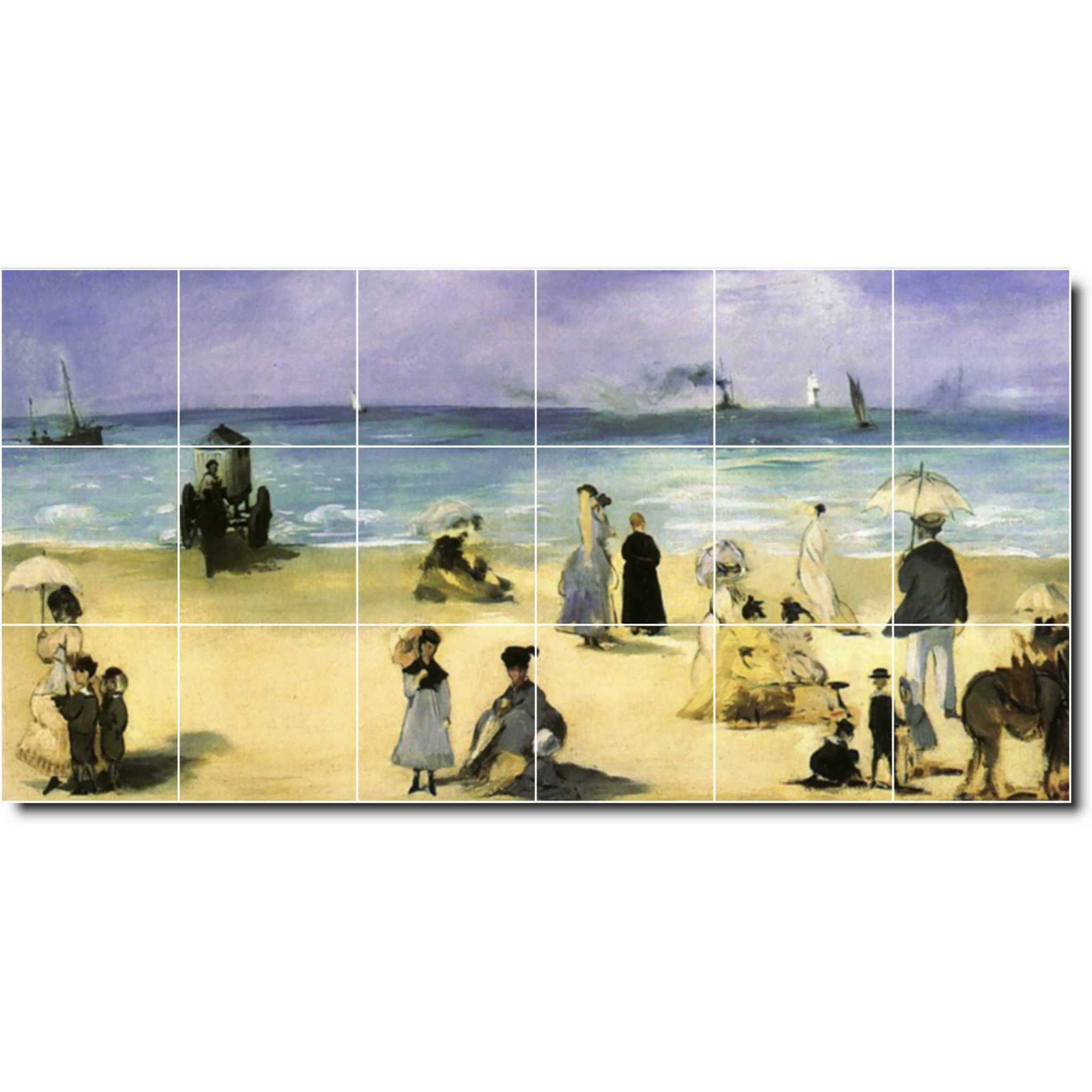 edouard manet waterfront painting ceramic tile mural p05657