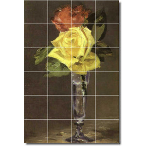 edouard manet flower painting ceramic tile mural p05677