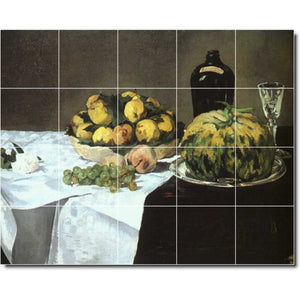 edouard manet fruit vegetable painting ceramic tile mural p05680