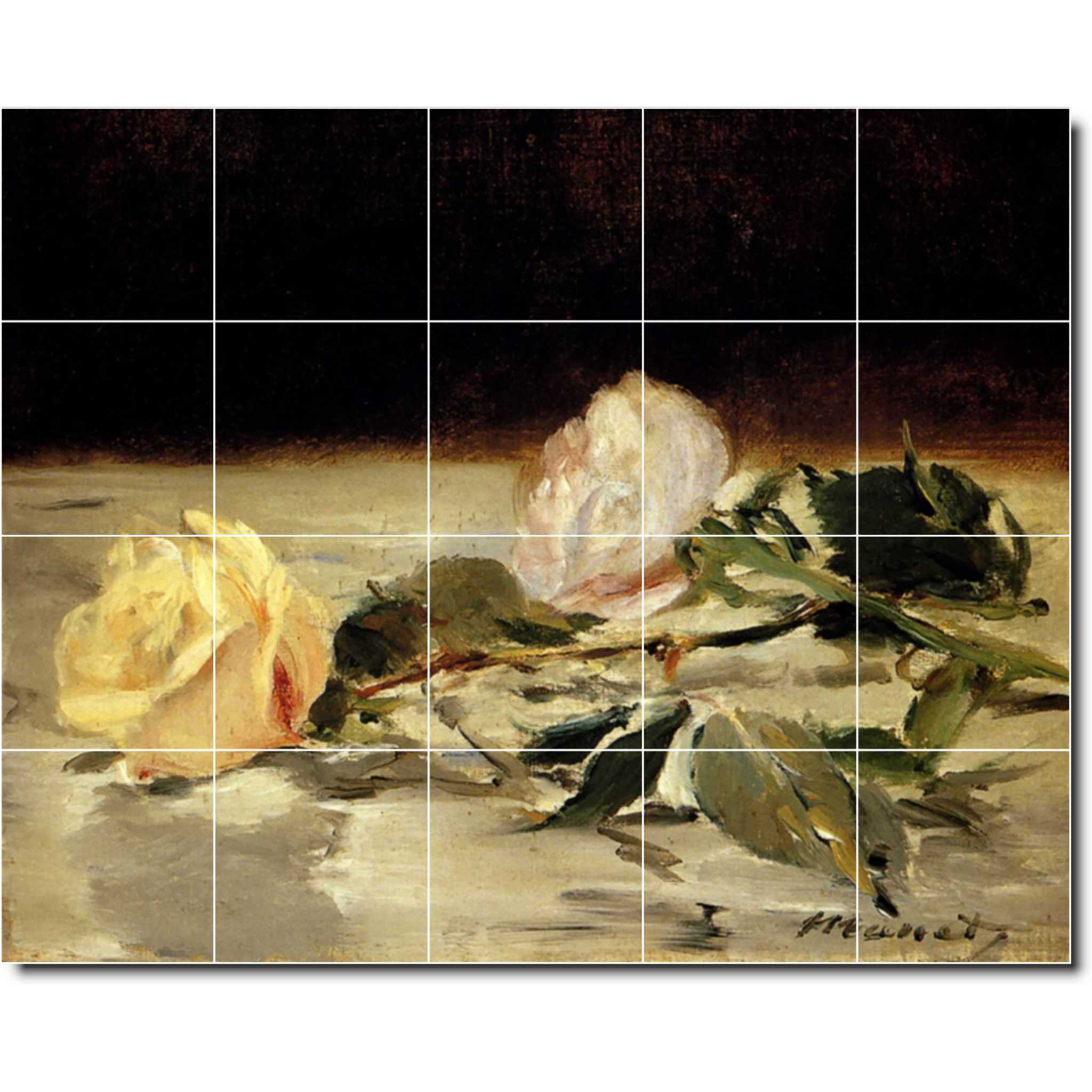 edouard manet flower painting ceramic tile mural p05699