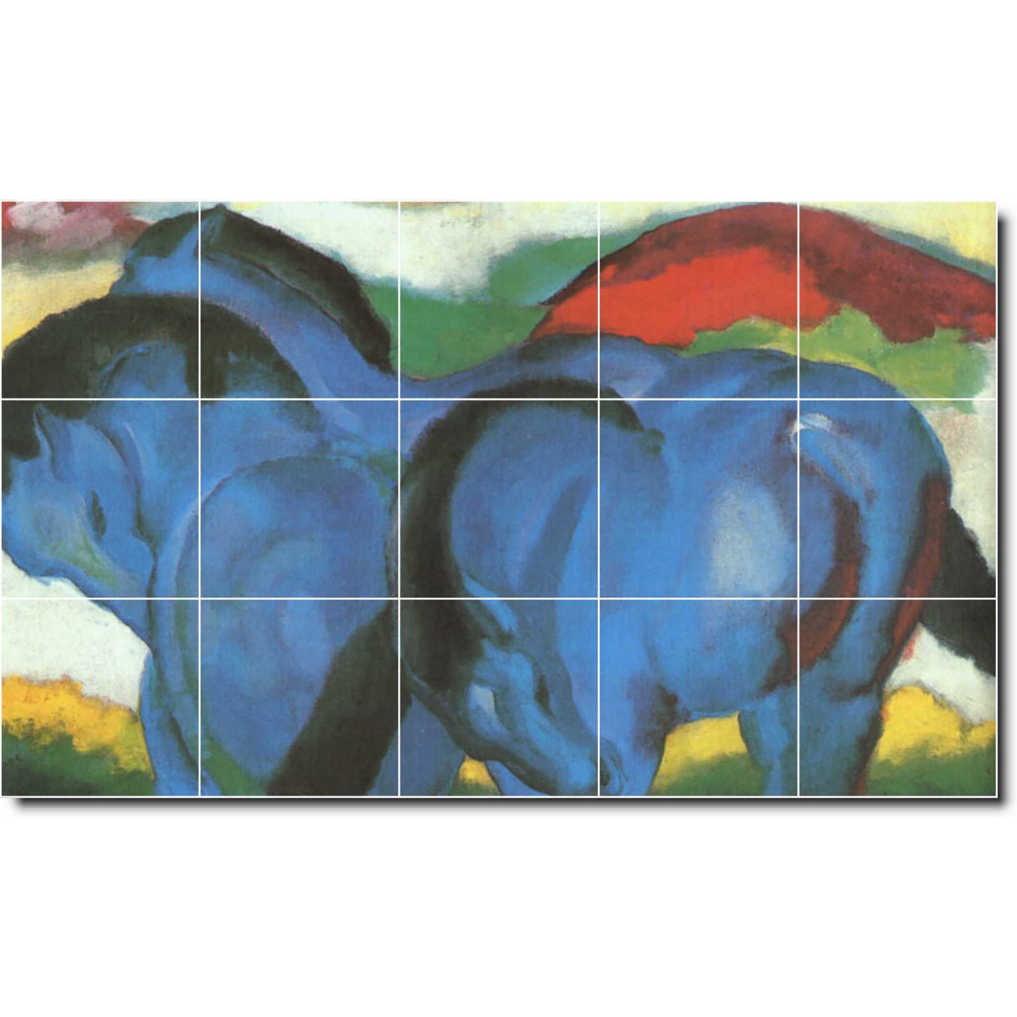 franz marc horse painting ceramic tile mural p05713