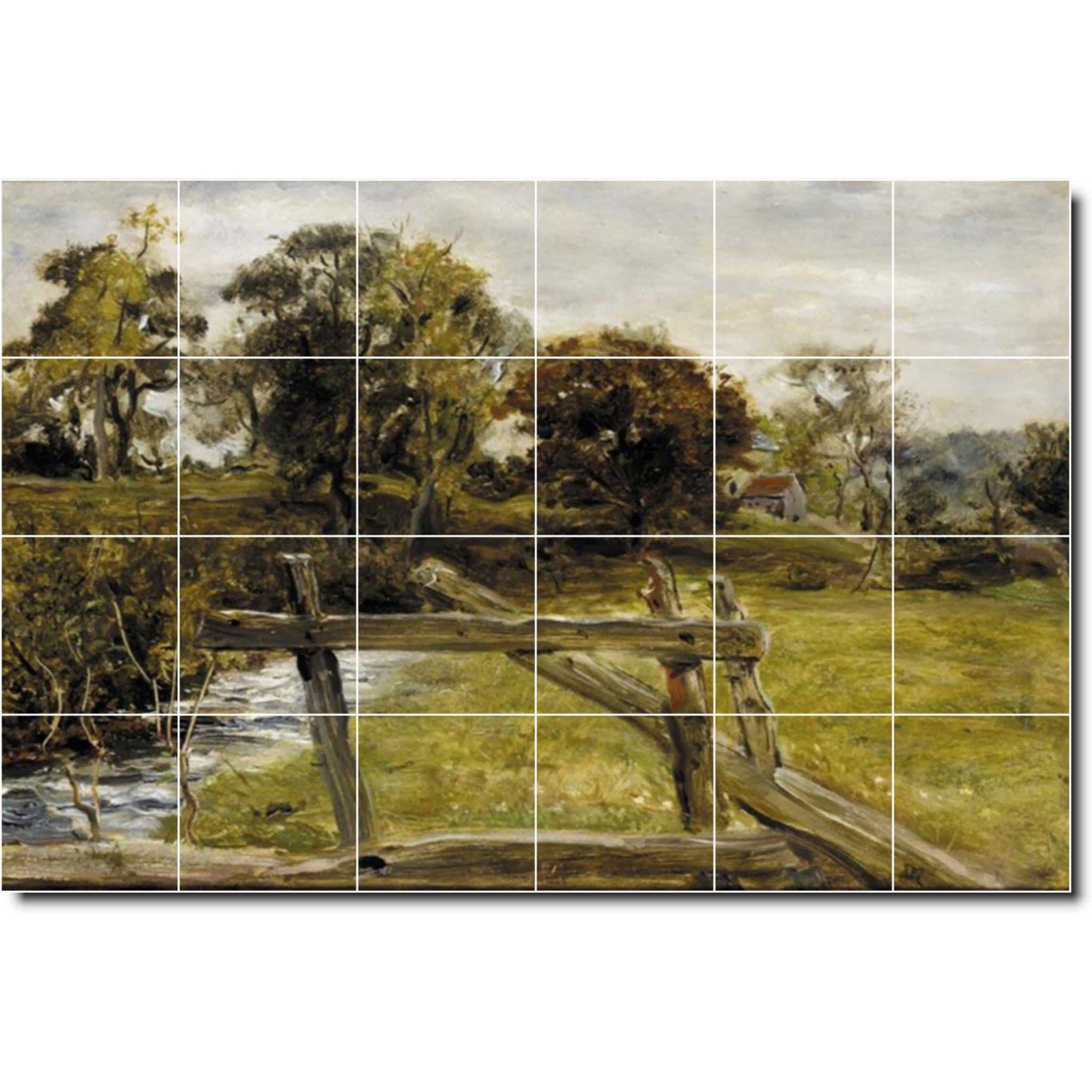 john millais country painting ceramic tile mural p06026