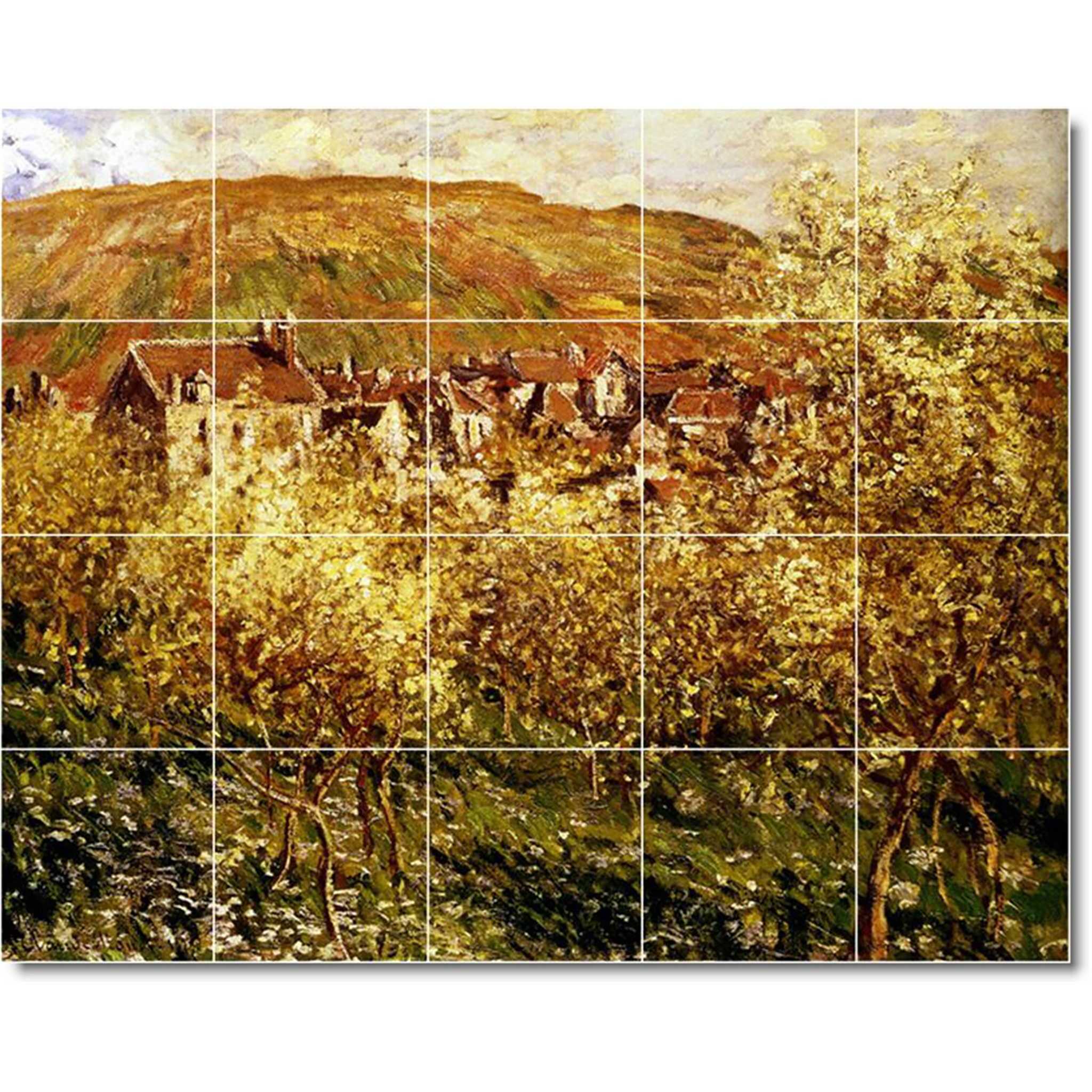 claude monet country painting ceramic tile mural p06090