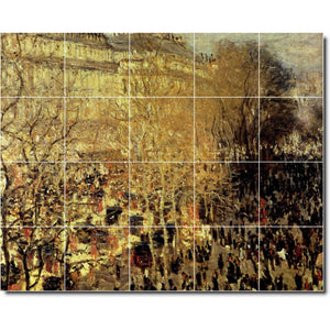 claude monet country painting ceramic tile mural p06097