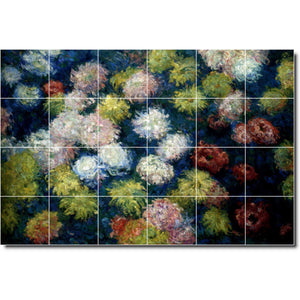 claude monet flower painting ceramic tile mural p06104