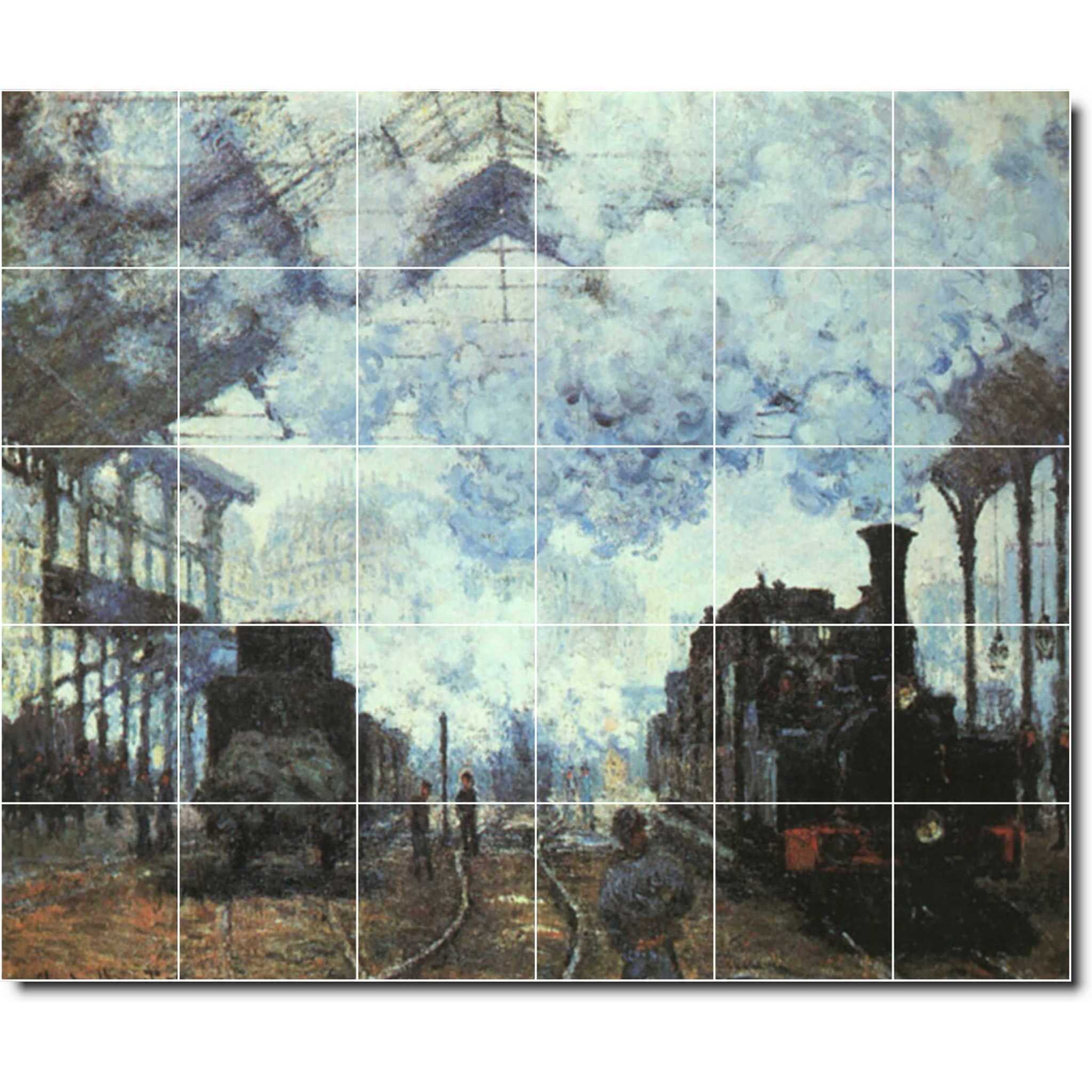 claude monet country painting ceramic tile mural p06113