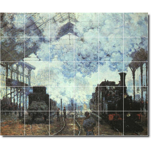 claude monet country painting ceramic tile mural p06113