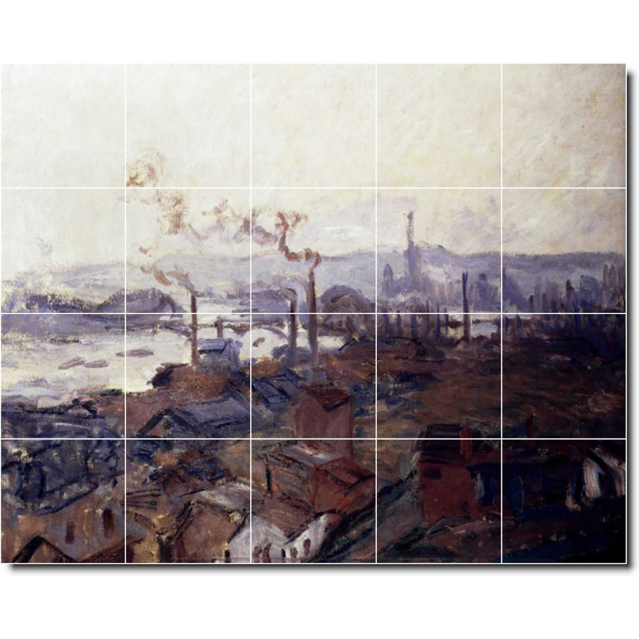 claude monet country painting ceramic tile mural p06114