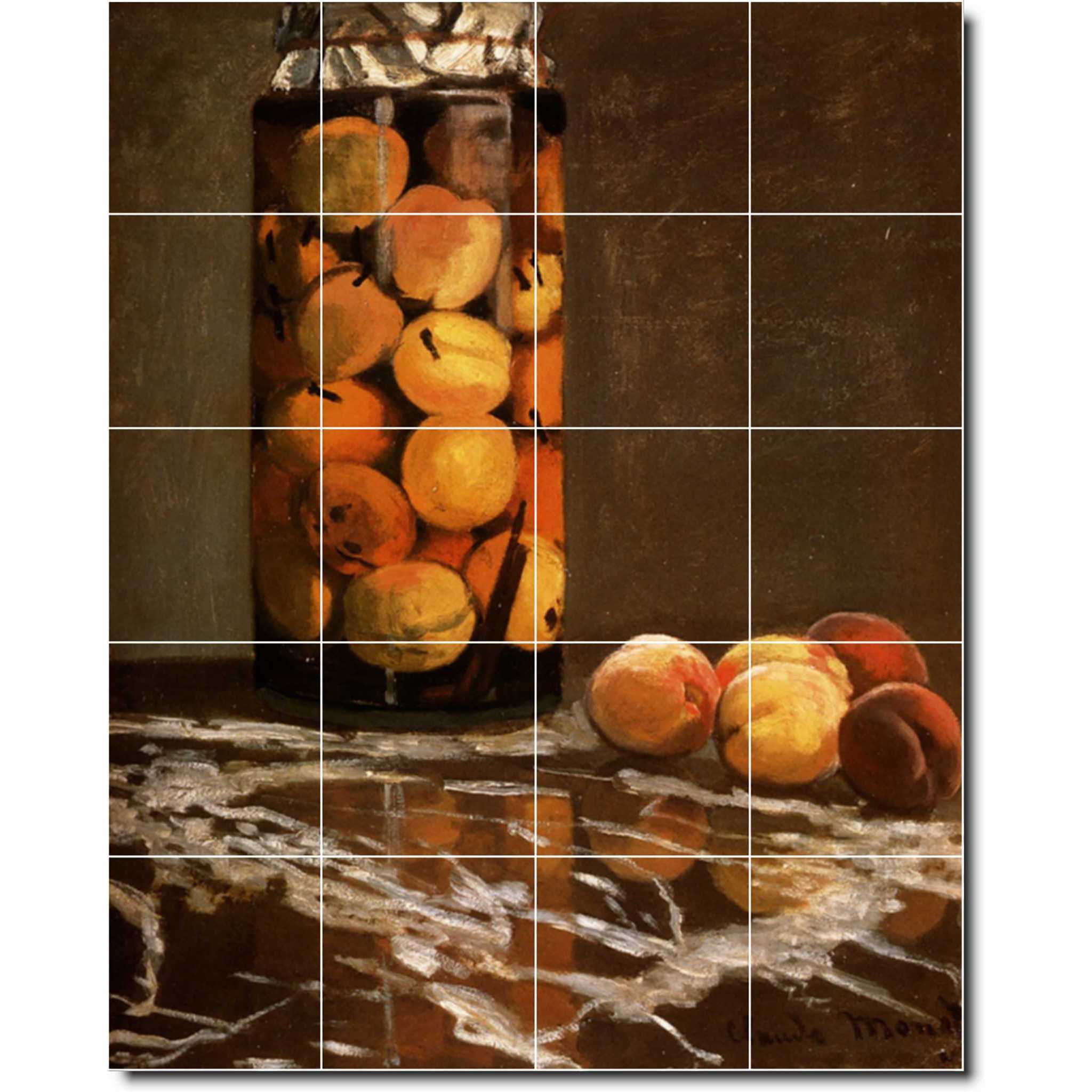claude monet fruit vegetable painting ceramic tile mural p06126