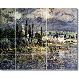 claude monet landscape painting ceramic tile mural p06132