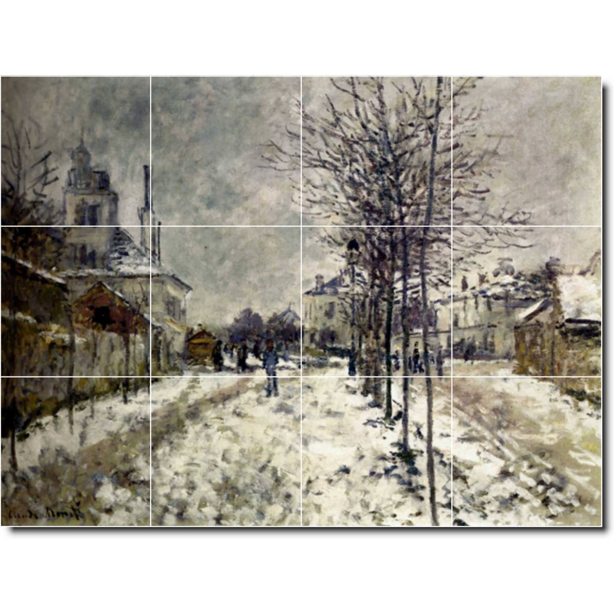 claude monet country painting ceramic tile mural p06175