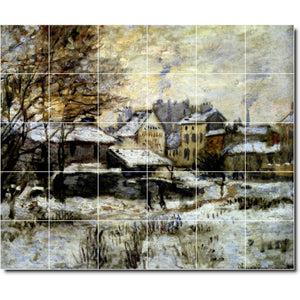 claude monet country painting ceramic tile mural p06176