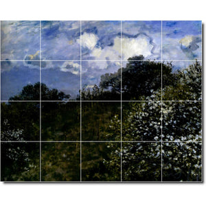 claude monet country painting ceramic tile mural p06177