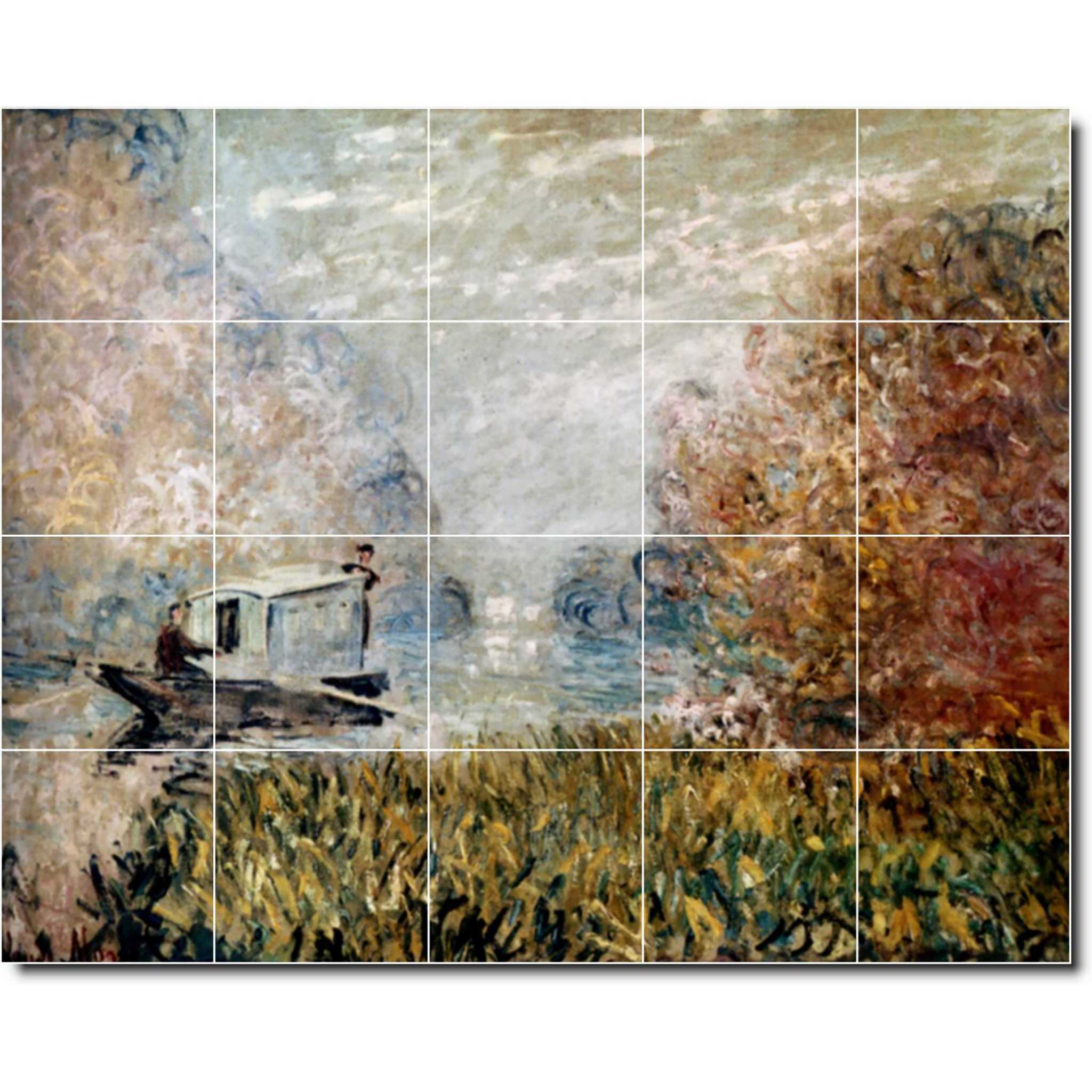 claude monet country painting ceramic tile mural p06198