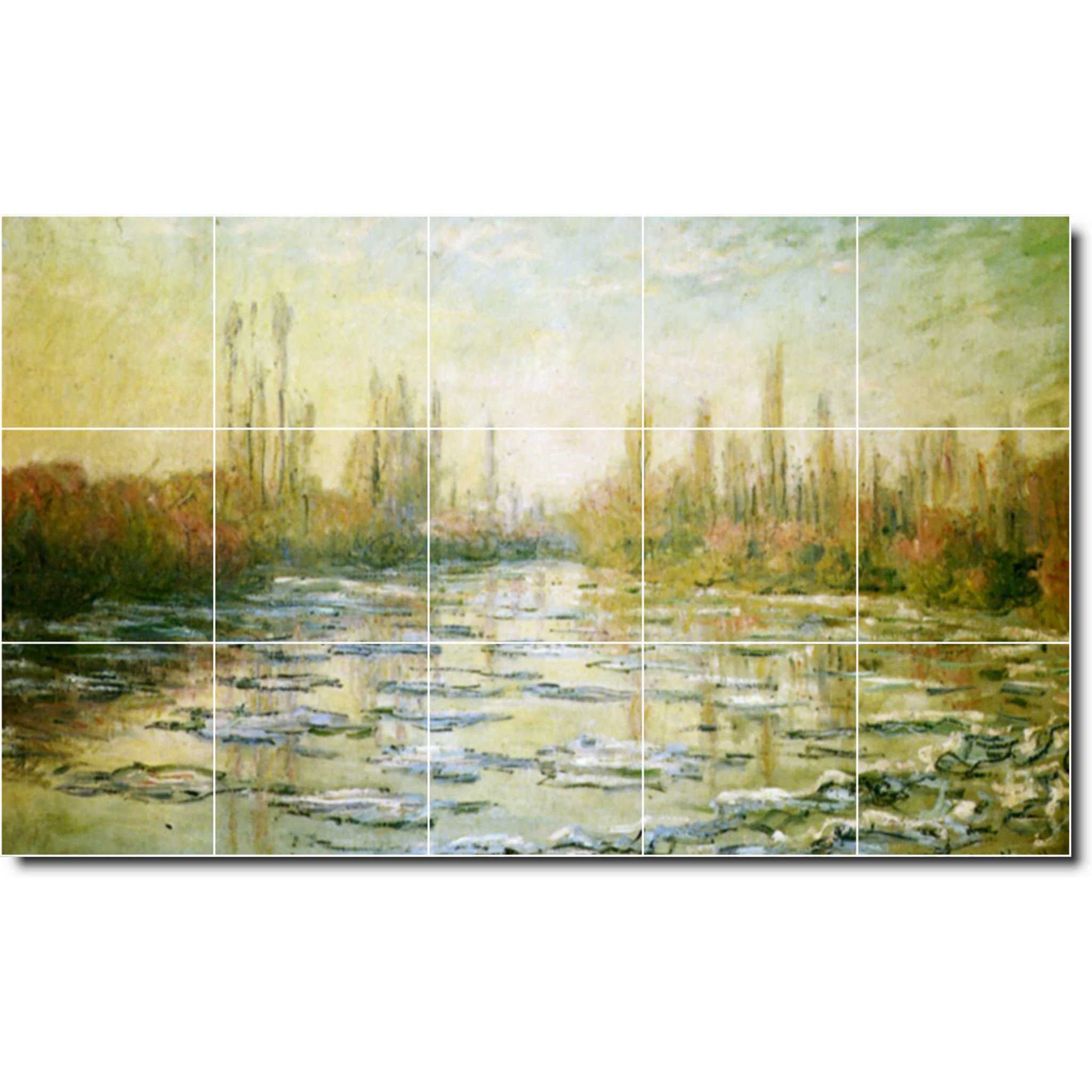 claude monet country painting ceramic tile mural p06215