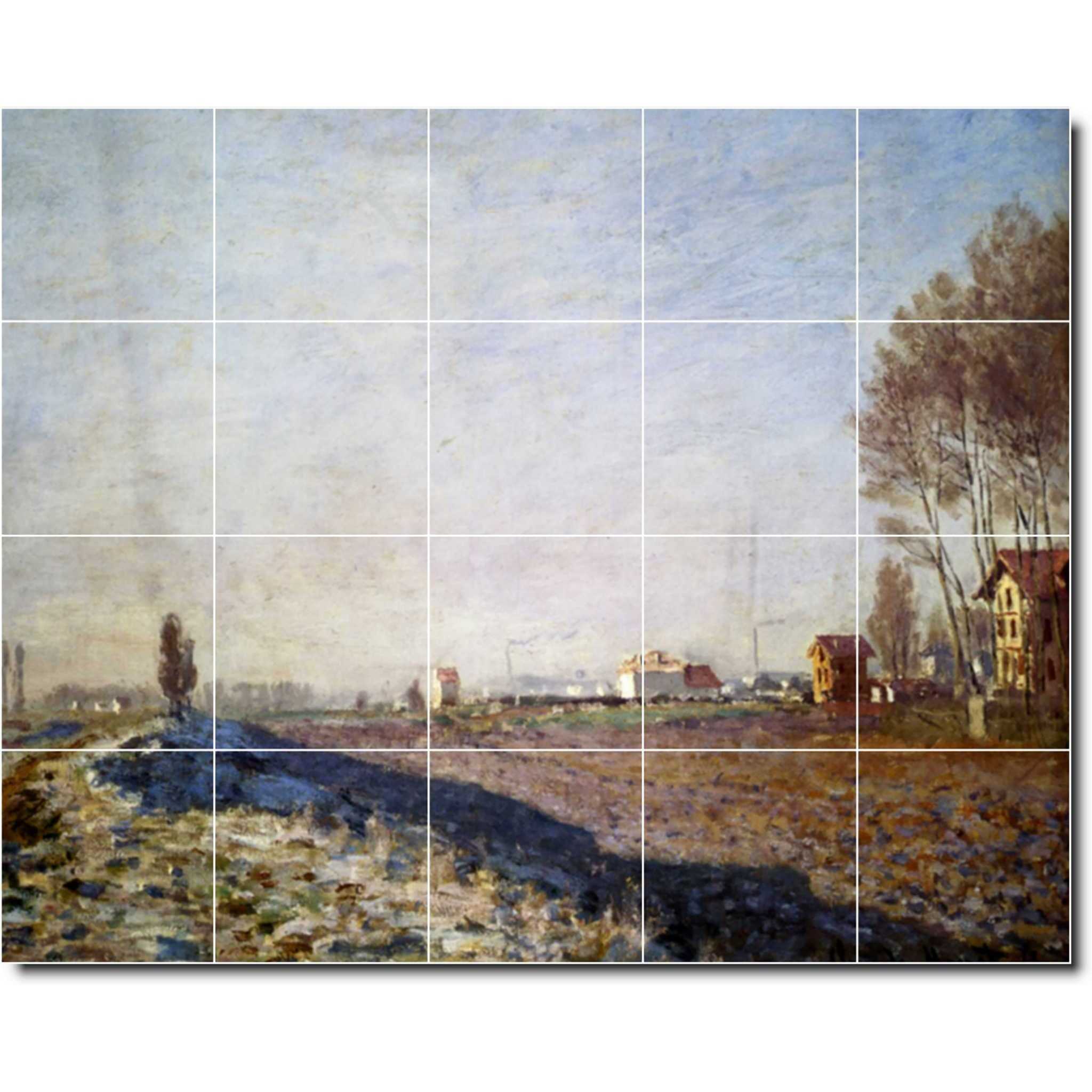 claude monet country painting ceramic tile mural p06220