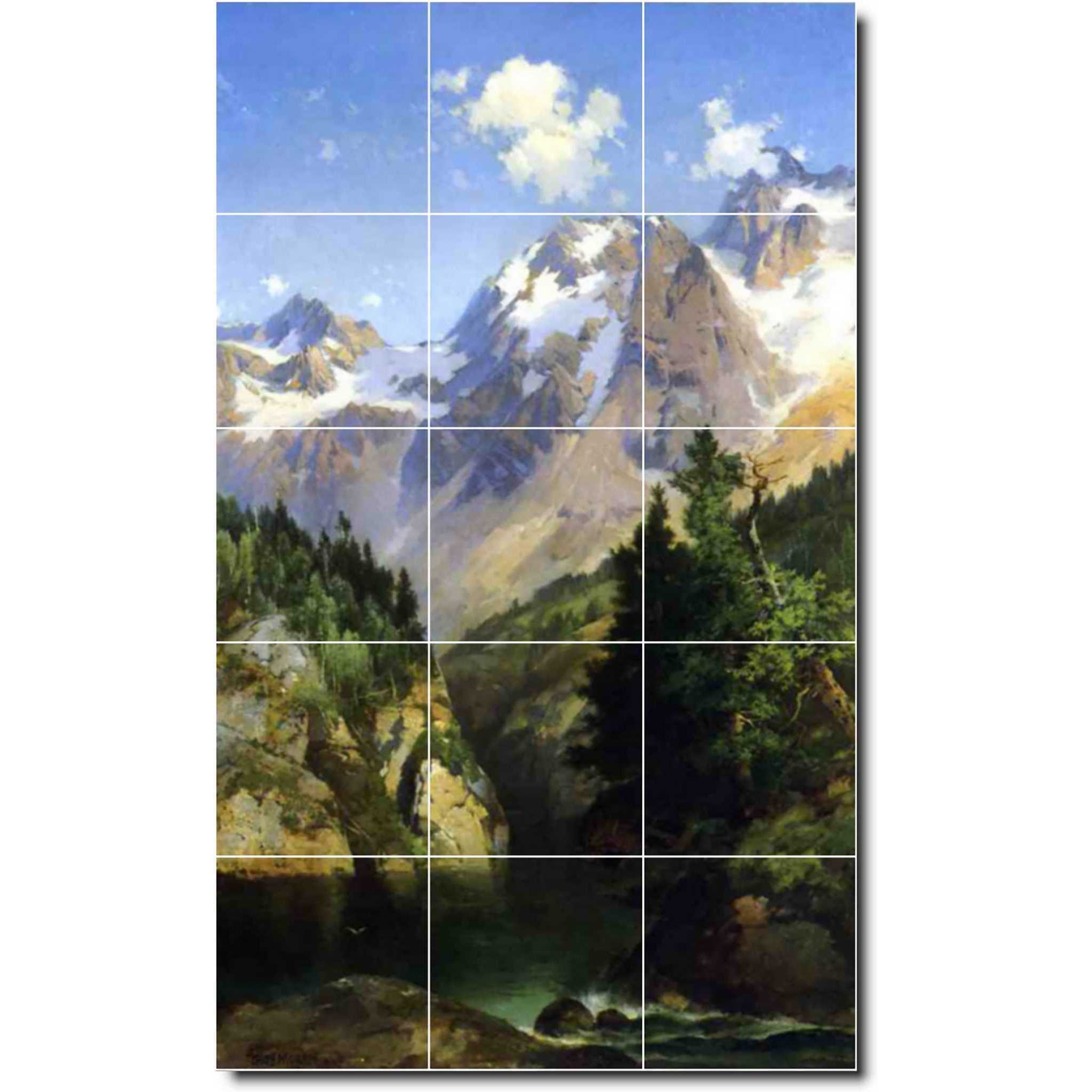 thomas moran landscape painting ceramic tile mural p06318