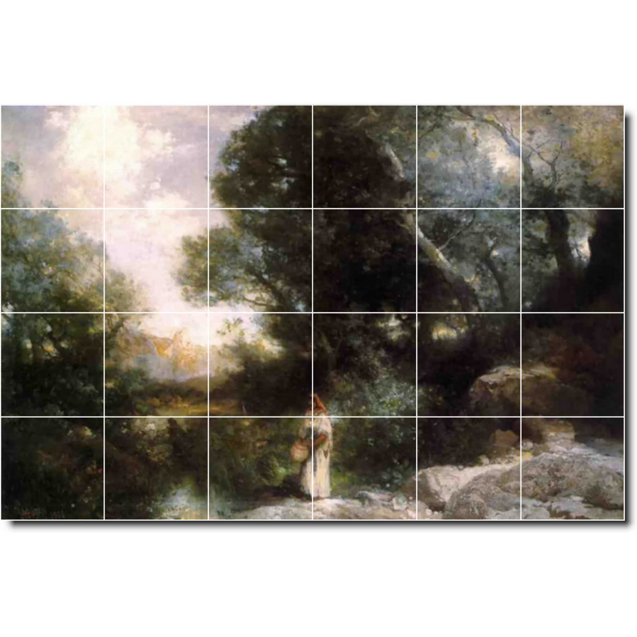 thomas moran landscape painting ceramic tile mural p06321