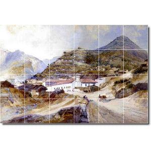 thomas moran landscape painting ceramic tile mural p06325