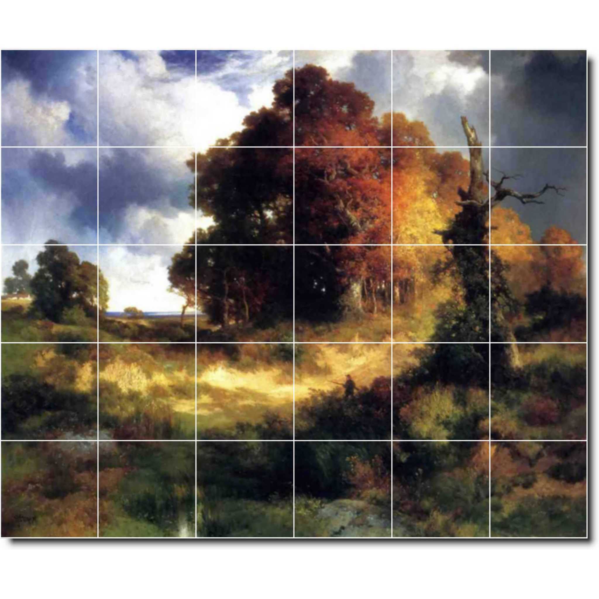 thomas moran landscape painting ceramic tile mural p06327