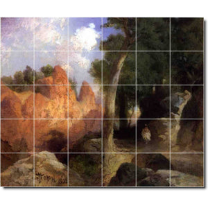 thomas moran landscape painting ceramic tile mural p06332