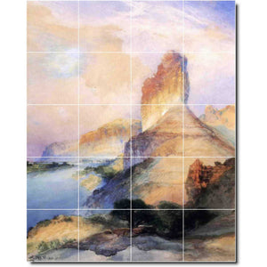 thomas moran landscape painting ceramic tile mural p06335
