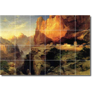 thomas moran landscape painting ceramic tile mural p06339