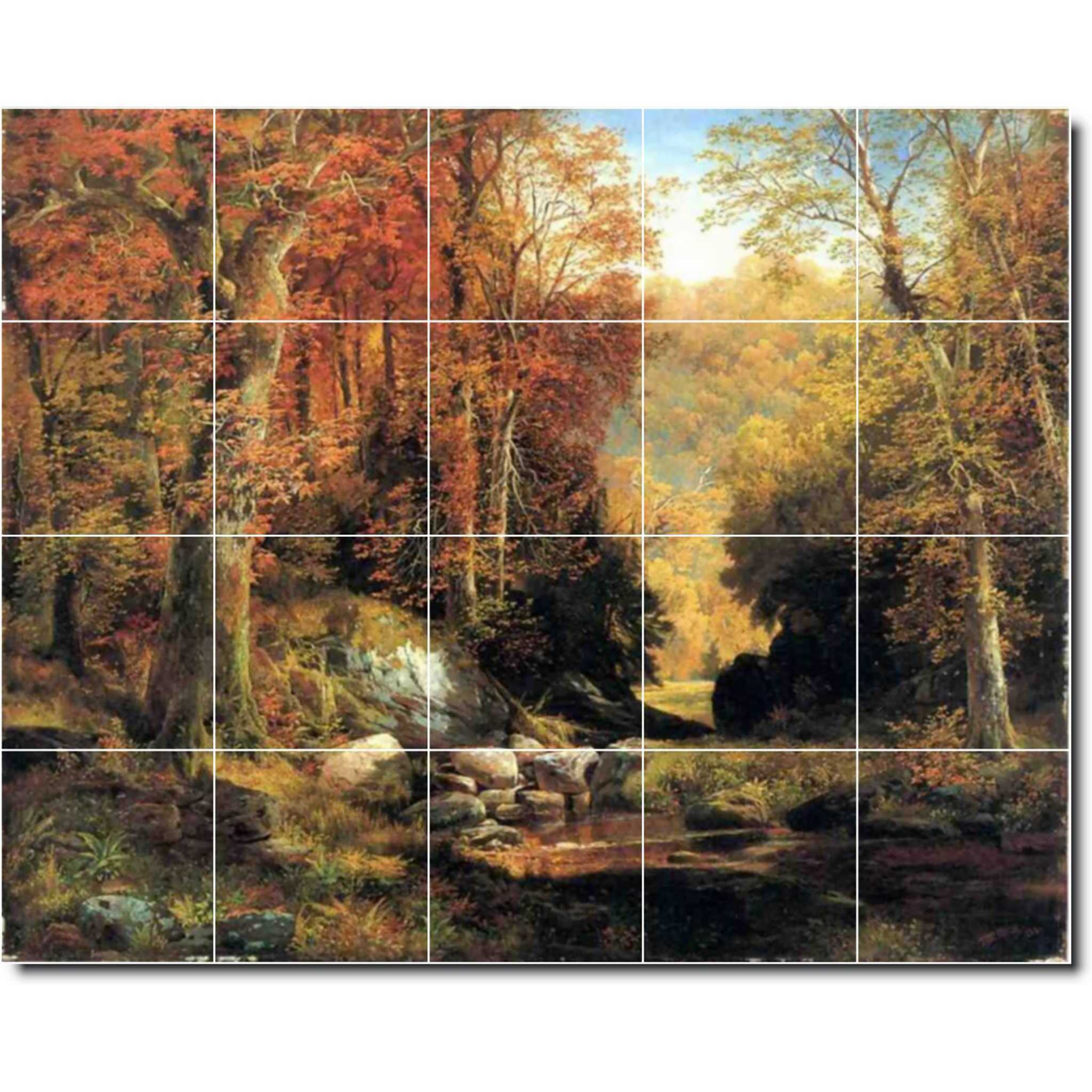 thomas moran country painting ceramic tile mural p06345