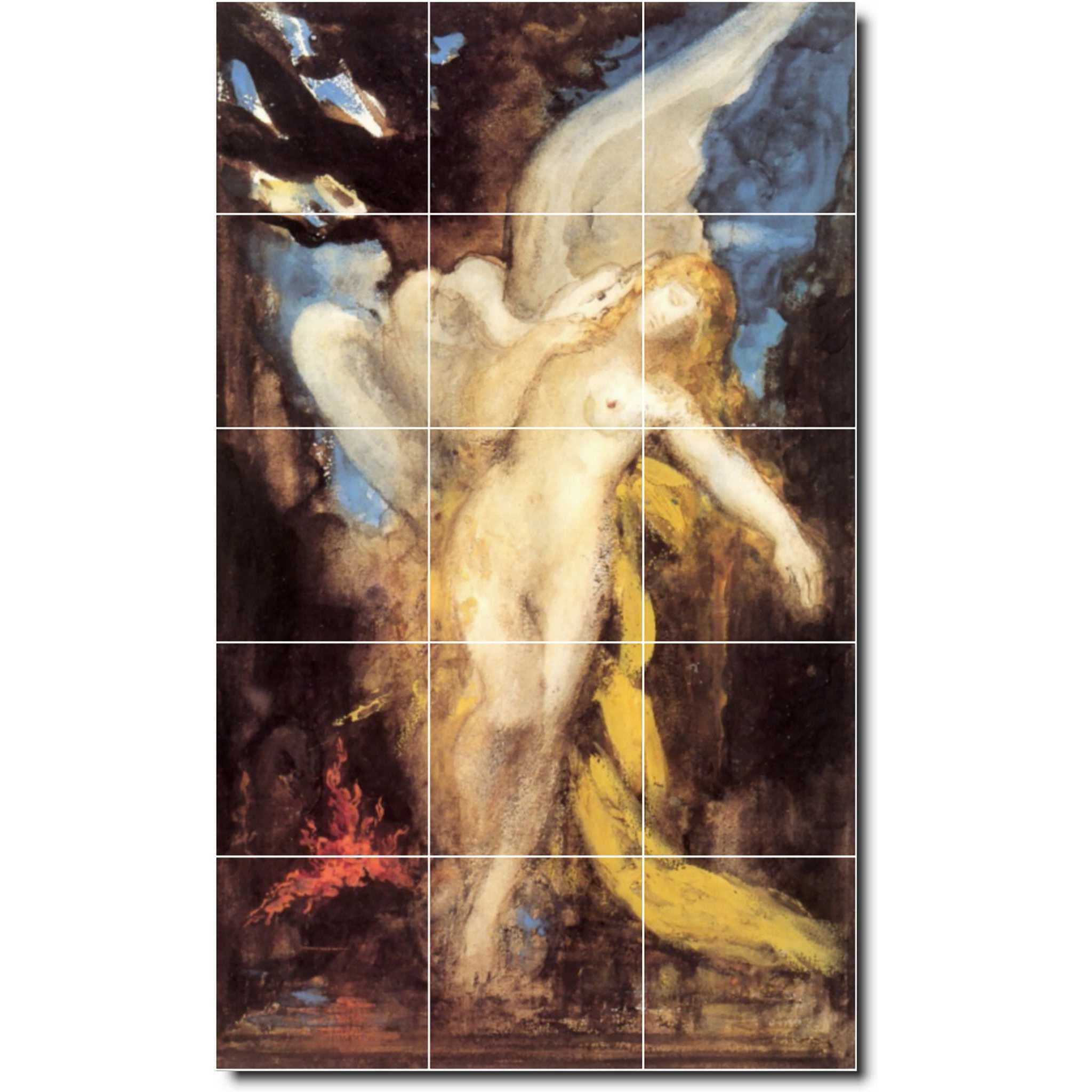 gustave moreau nude painting ceramic tile mural p06449