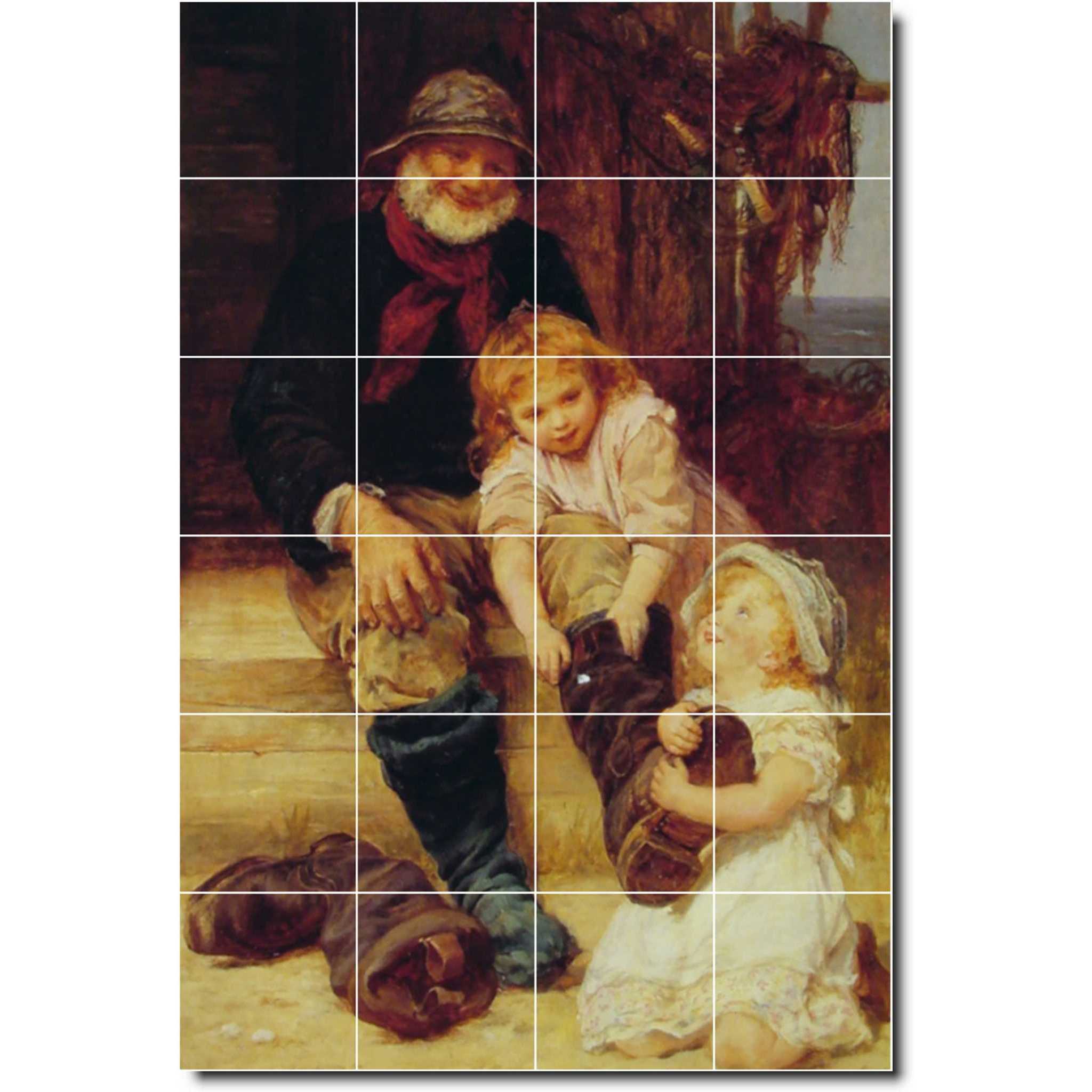 frederick morgan country painting ceramic tile mural p06504