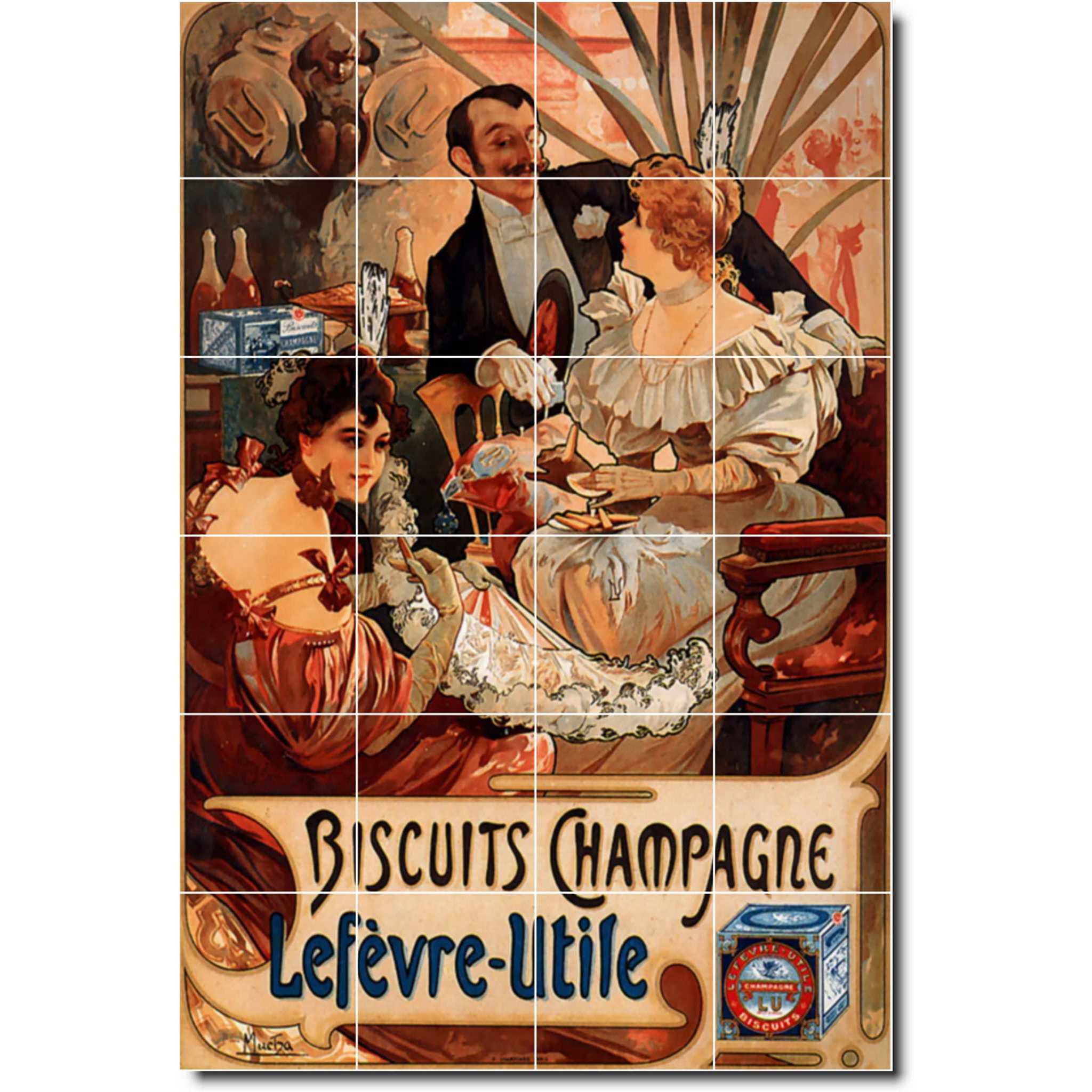 alphonse mucha poster art painting ceramic tile mural p06565