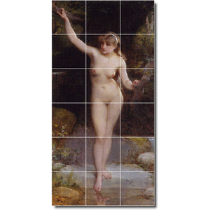 emile munier nude painting ceramic tile mural p06643