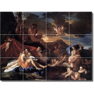 nicholas poussin mythology painting ceramic tile mural p06746