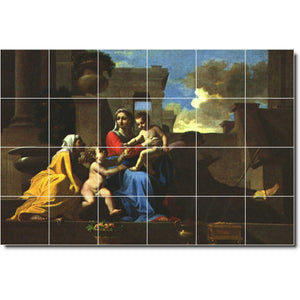 nicholas poussin religious painting ceramic tile mural p06761