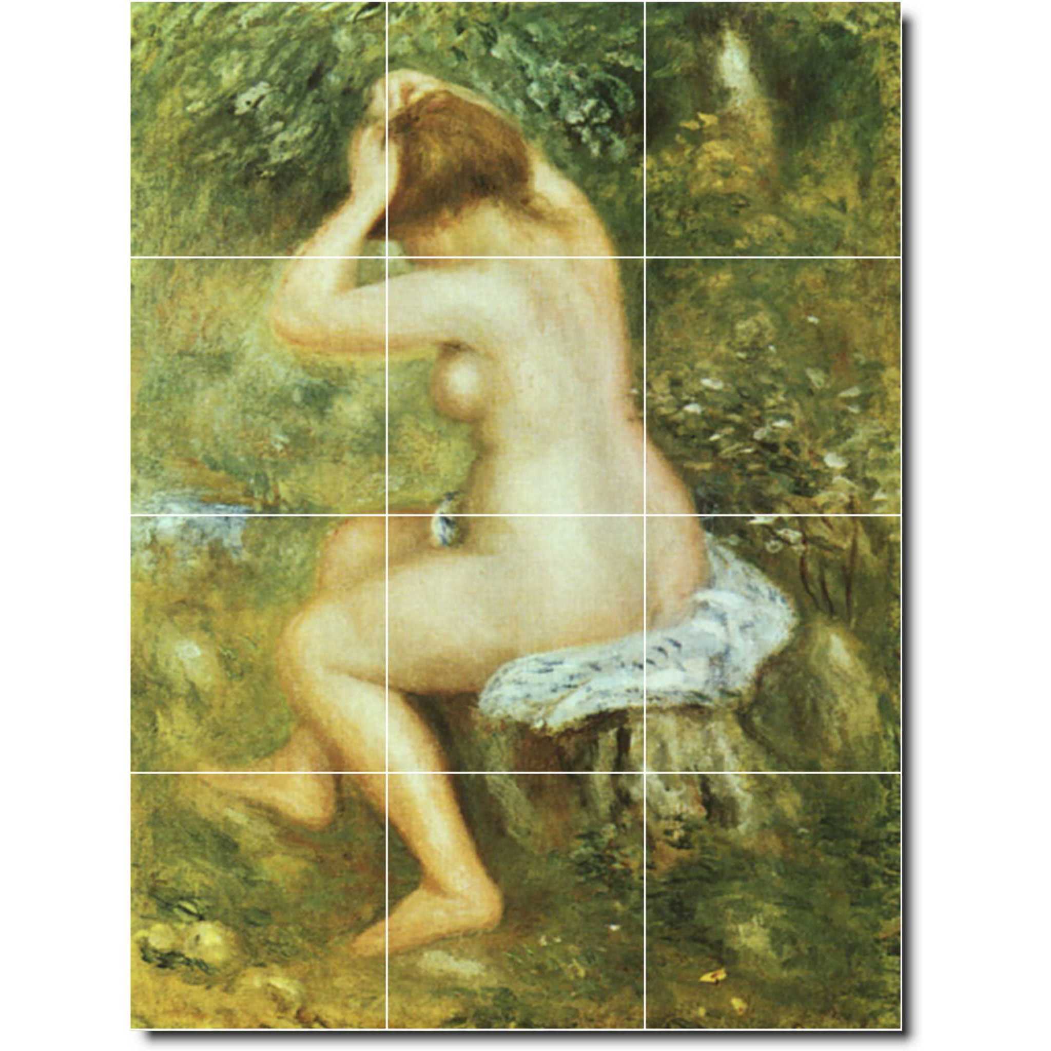 auguste renoir nude painting ceramic tile mural p07365