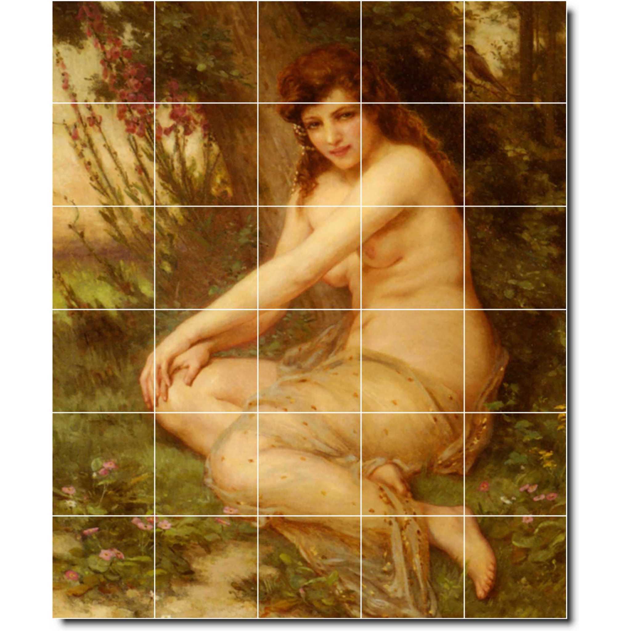 guillaume seignac nude painting ceramic tile mural p08274