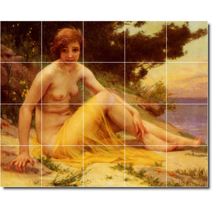 guillaume seignac nude painting ceramic tile mural p08278