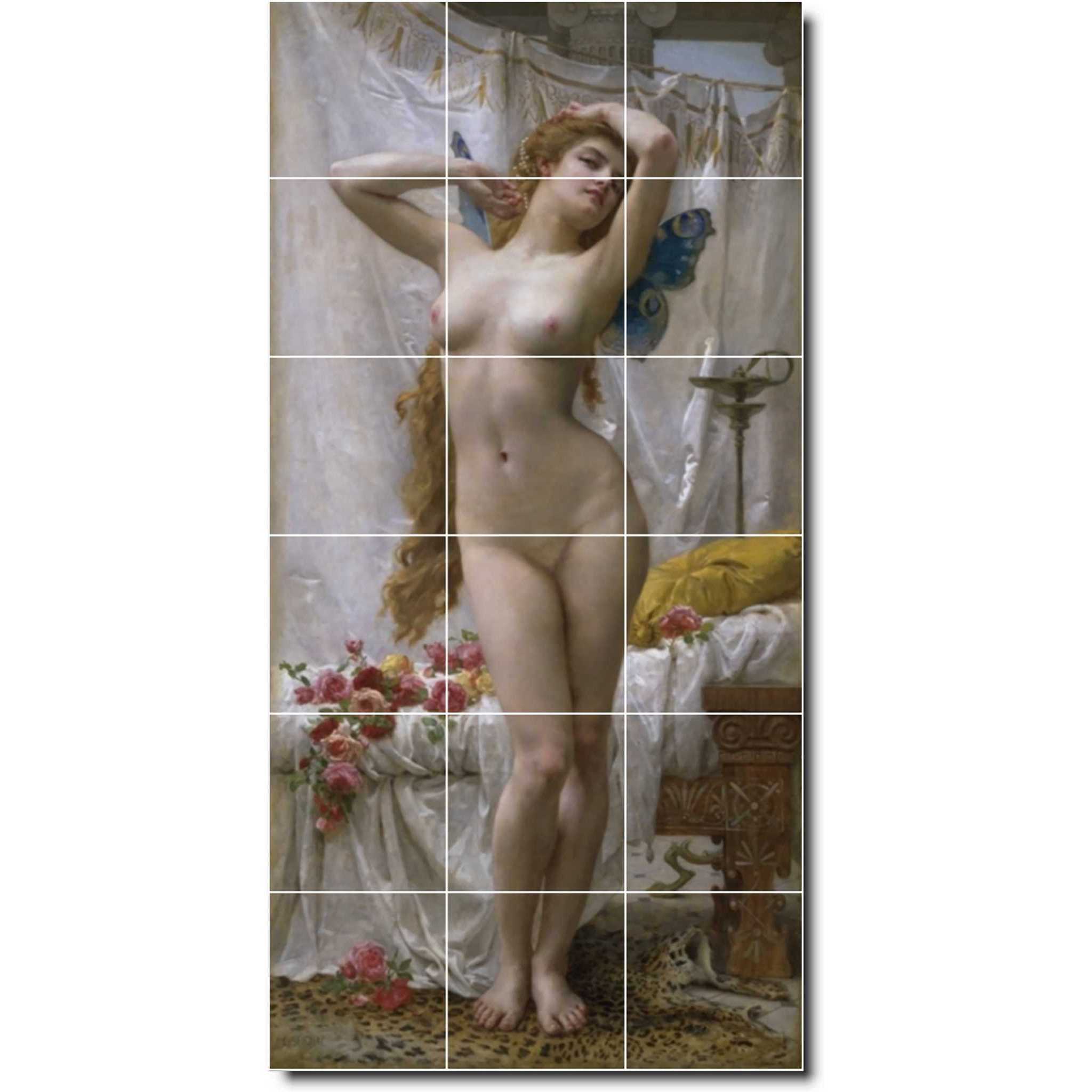 guillaume seignac nude painting ceramic tile mural p08285