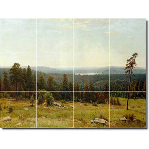 ivan shishkin landscape painting ceramic tile mural p08340