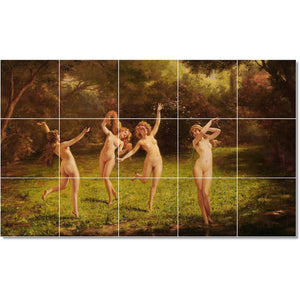 frederic soulacroix nude painting ceramic tile mural p23170