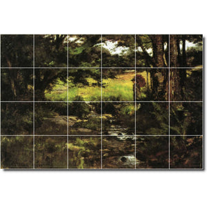 theodore steele country painting ceramic tile mural p08363