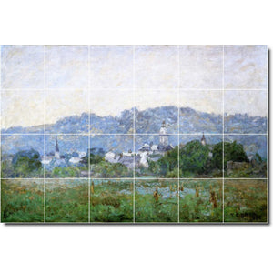 theodore steele landscape painting ceramic tile mural p08364