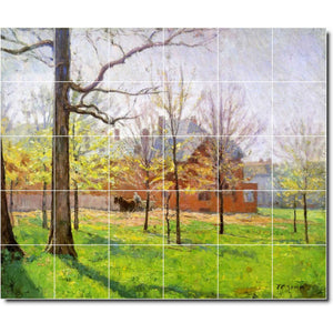 theodore steele country painting ceramic tile mural p08404
