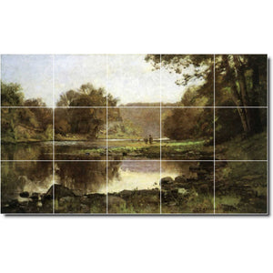 theodore steele country painting ceramic tile mural p08410