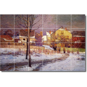 theodore steele country painting ceramic tile mural p08417
